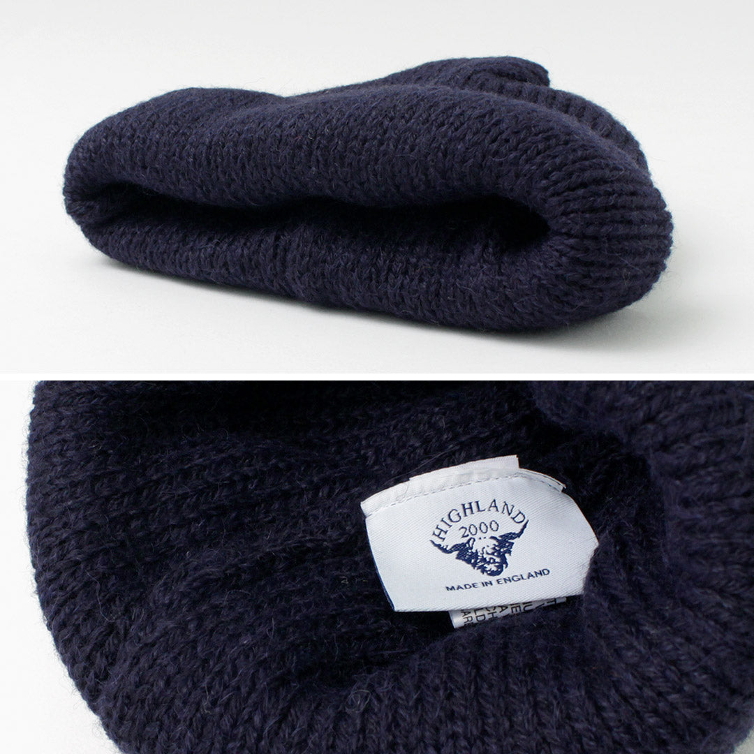 Highland 2000 / Merino Alpaca Tubular Bobby Cap (doble turno)