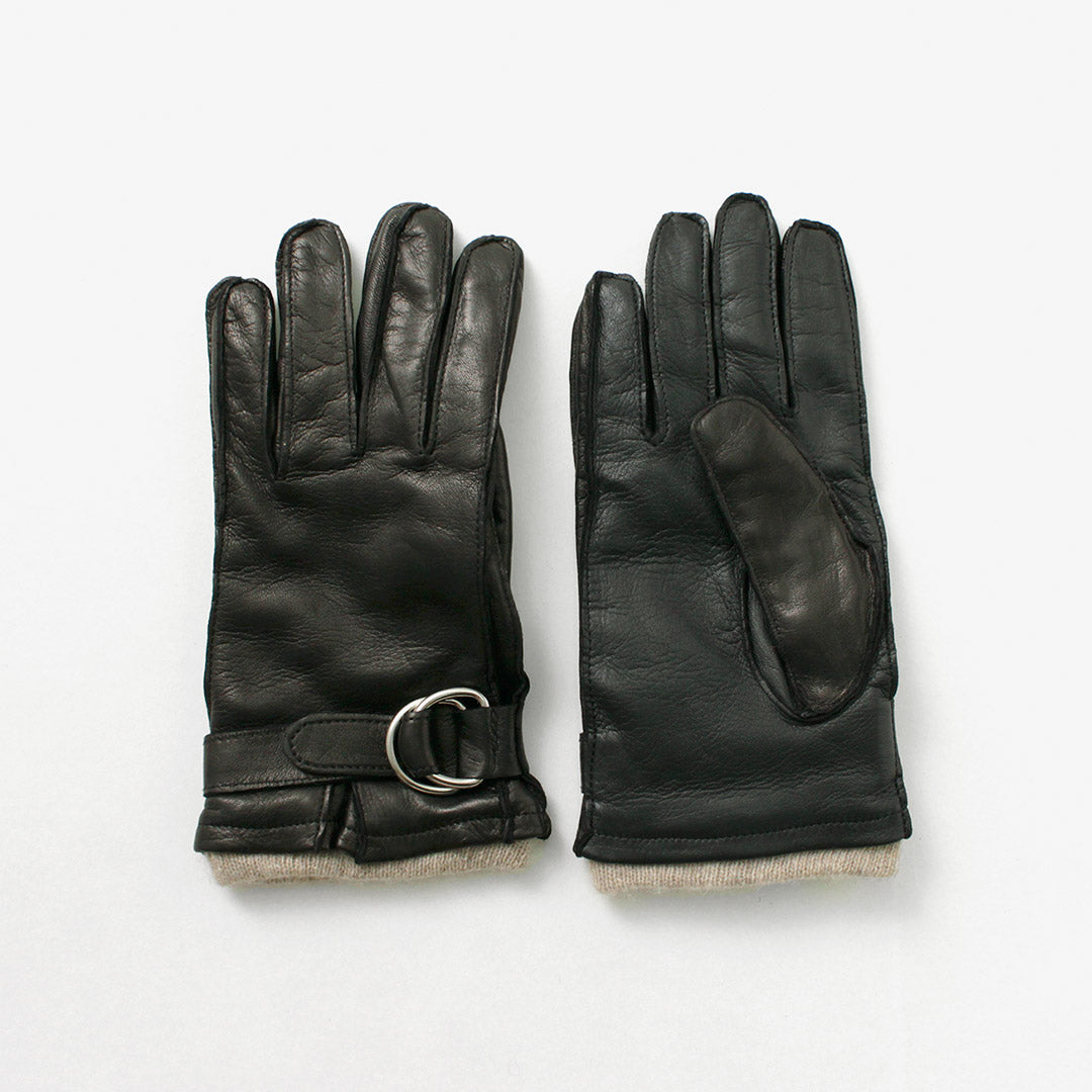 Gants / touchez les gants de ceinture d'anneau en peau d'agneau