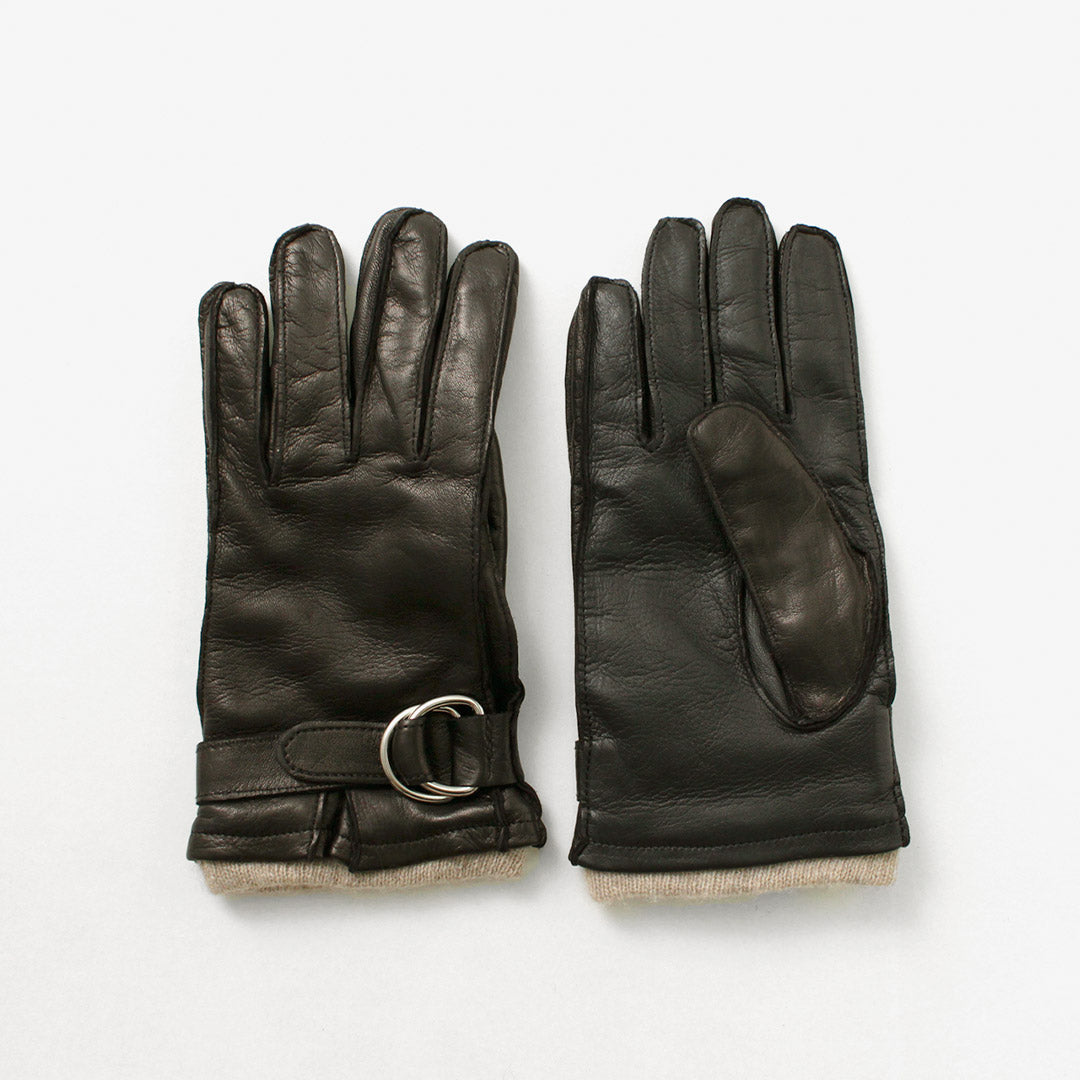 GLOVES / Touch Lambskin Ring Belt Gloves