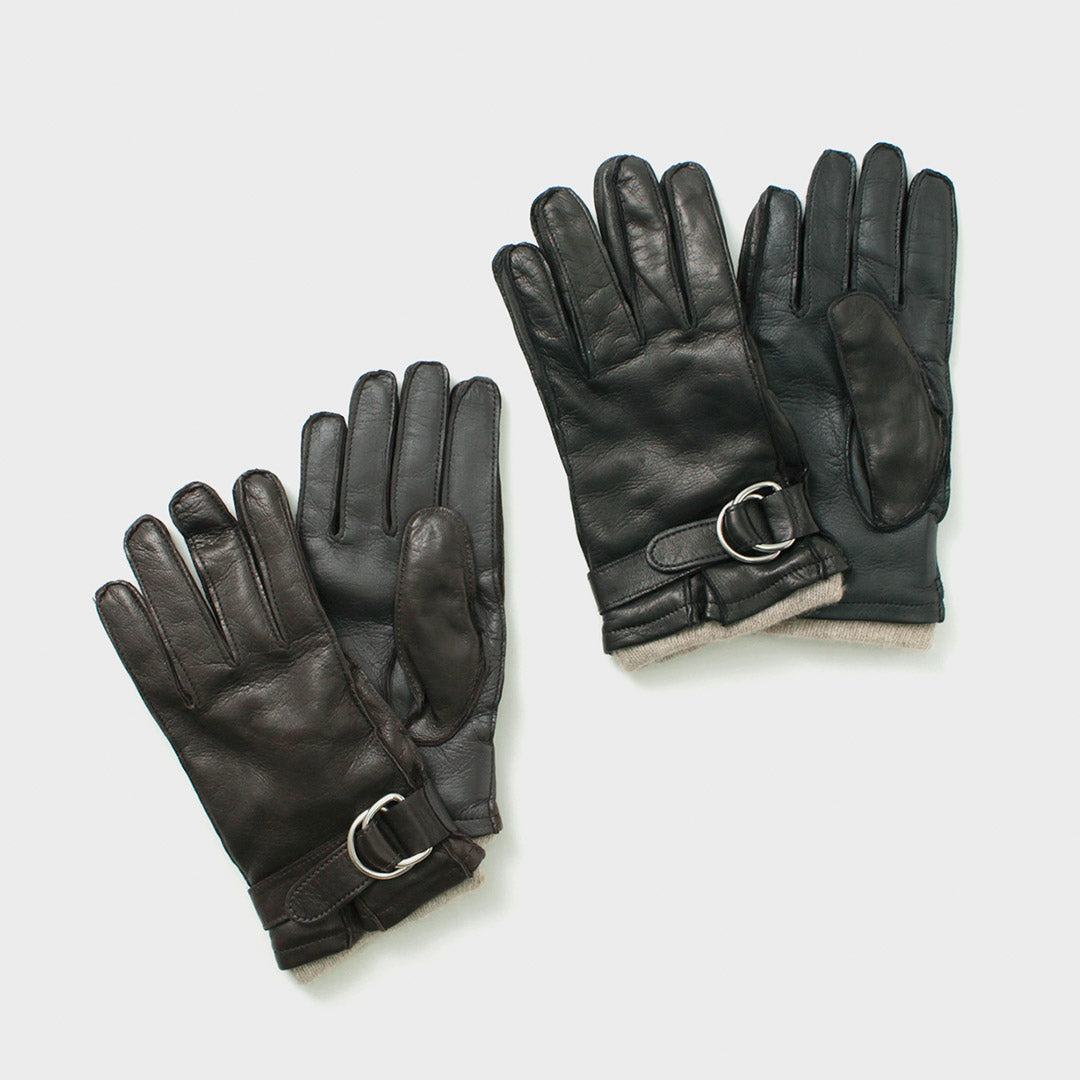 Gants / touchez les gants de ceinture d'anneau en peau d'agneau