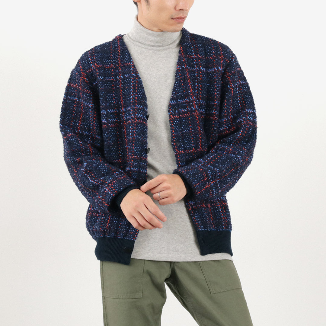 COOHEM / Check Tweed Cardigan