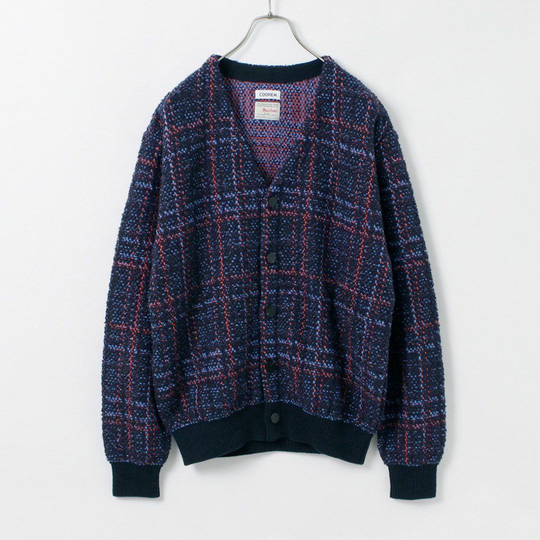 COOHEM / Check Tweed 가디건