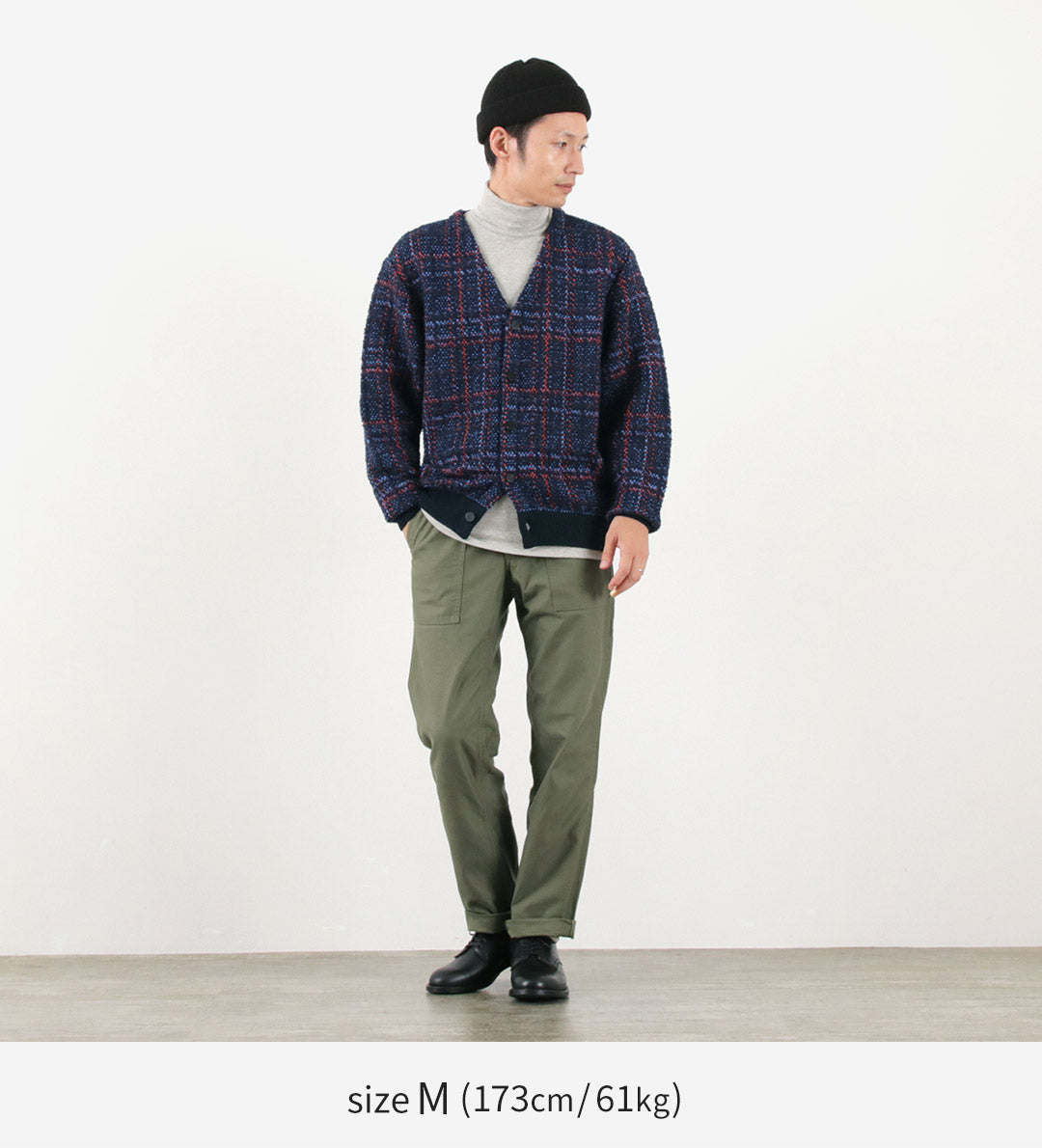 COOHEM / Check Tweed Cardigan