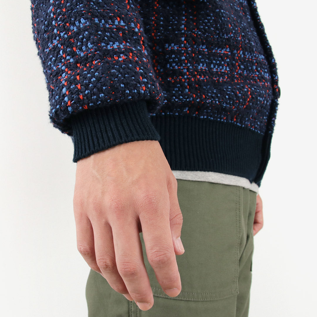 COOHEM / Check Tweed Cardigan