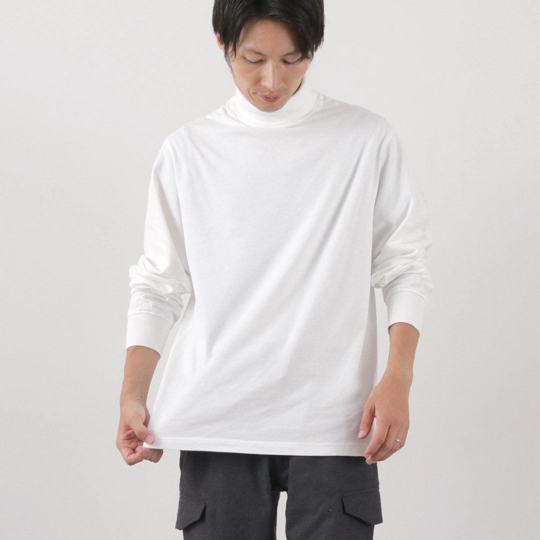 YONETOMI NEW BASIC / NEW BASIC GARMENT DYE T-SHIRT TURTLE NECK