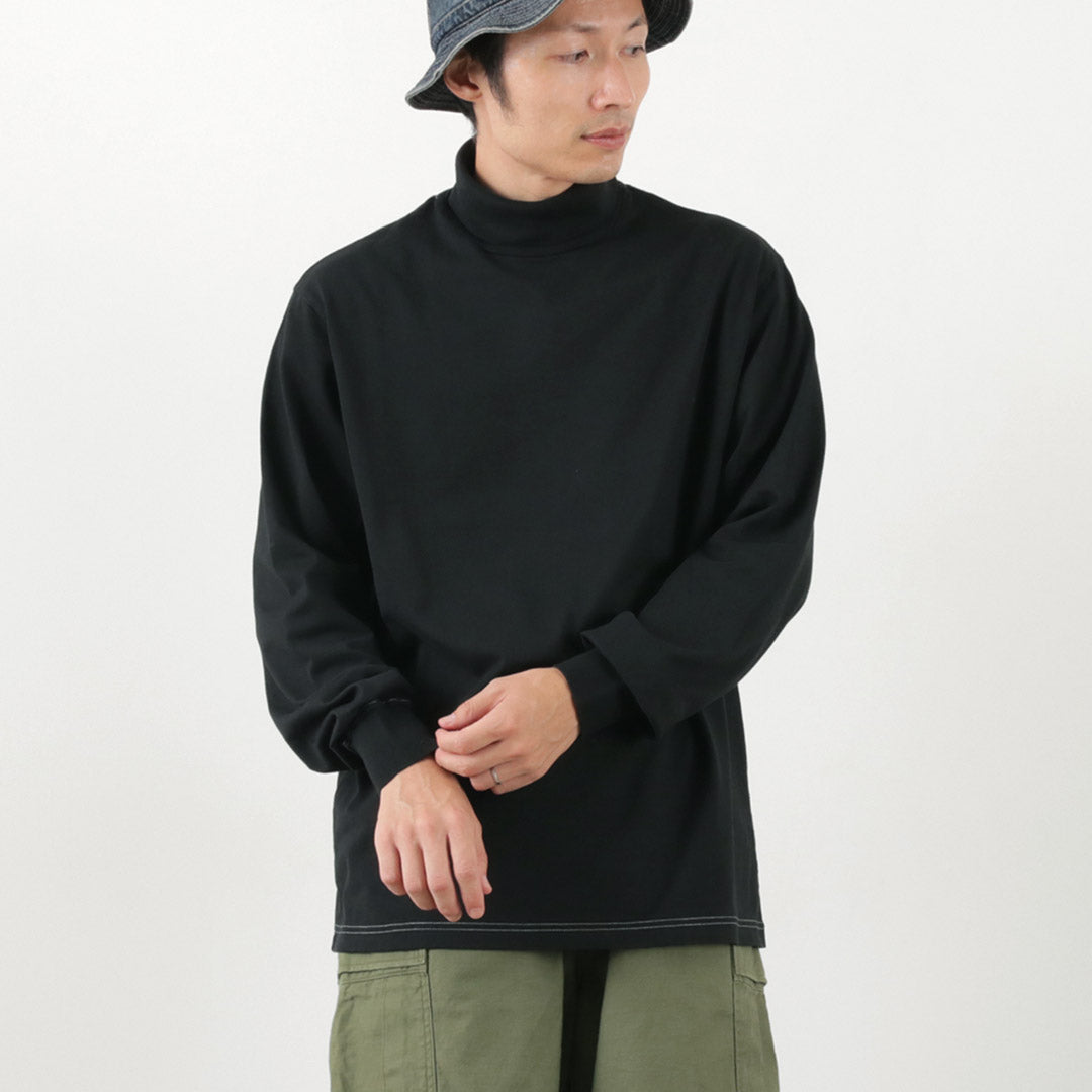 YONETOMI NEW BASIC / NEW BASIC GARMENT DYE T-SHIRT TURTLE NECK