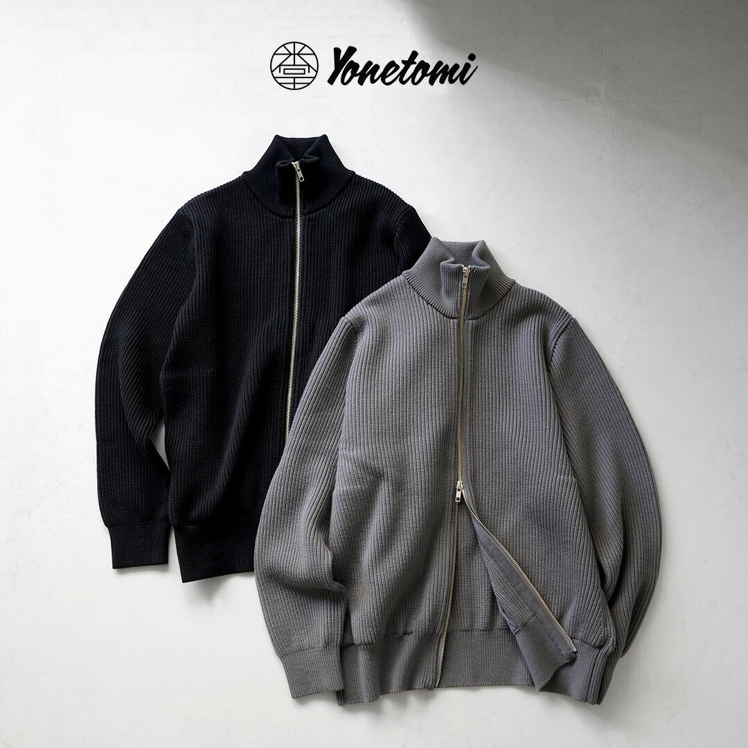 YONETOMI NEW BASIC / 超细羊毛罗纹针织外套