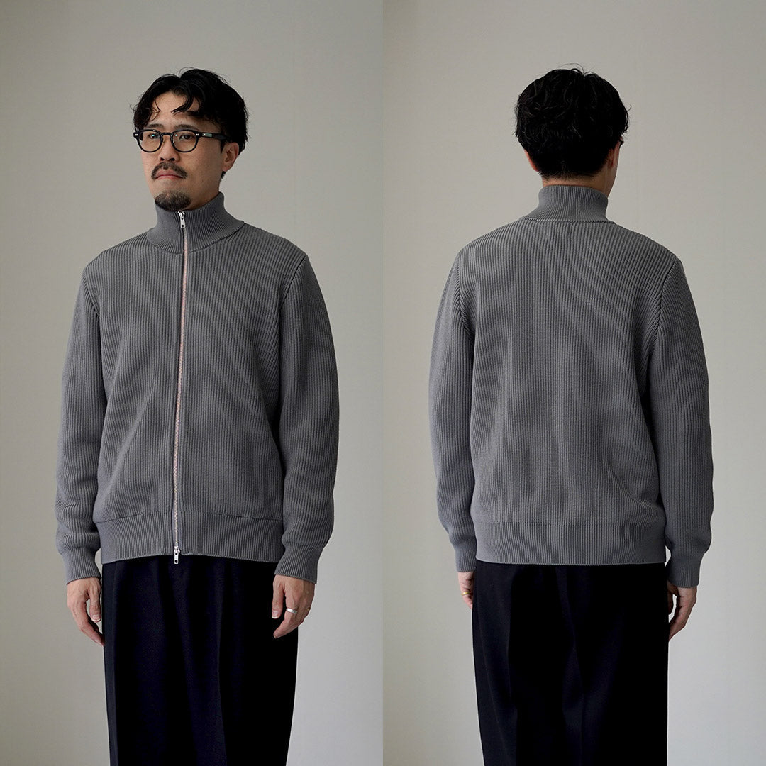 YONETOMI NEW BASIC / 超细羊毛罗纹针织外套