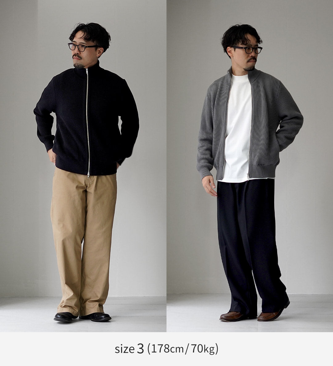 YONETOMI NEW BASIC / 超细羊毛罗纹针织外套