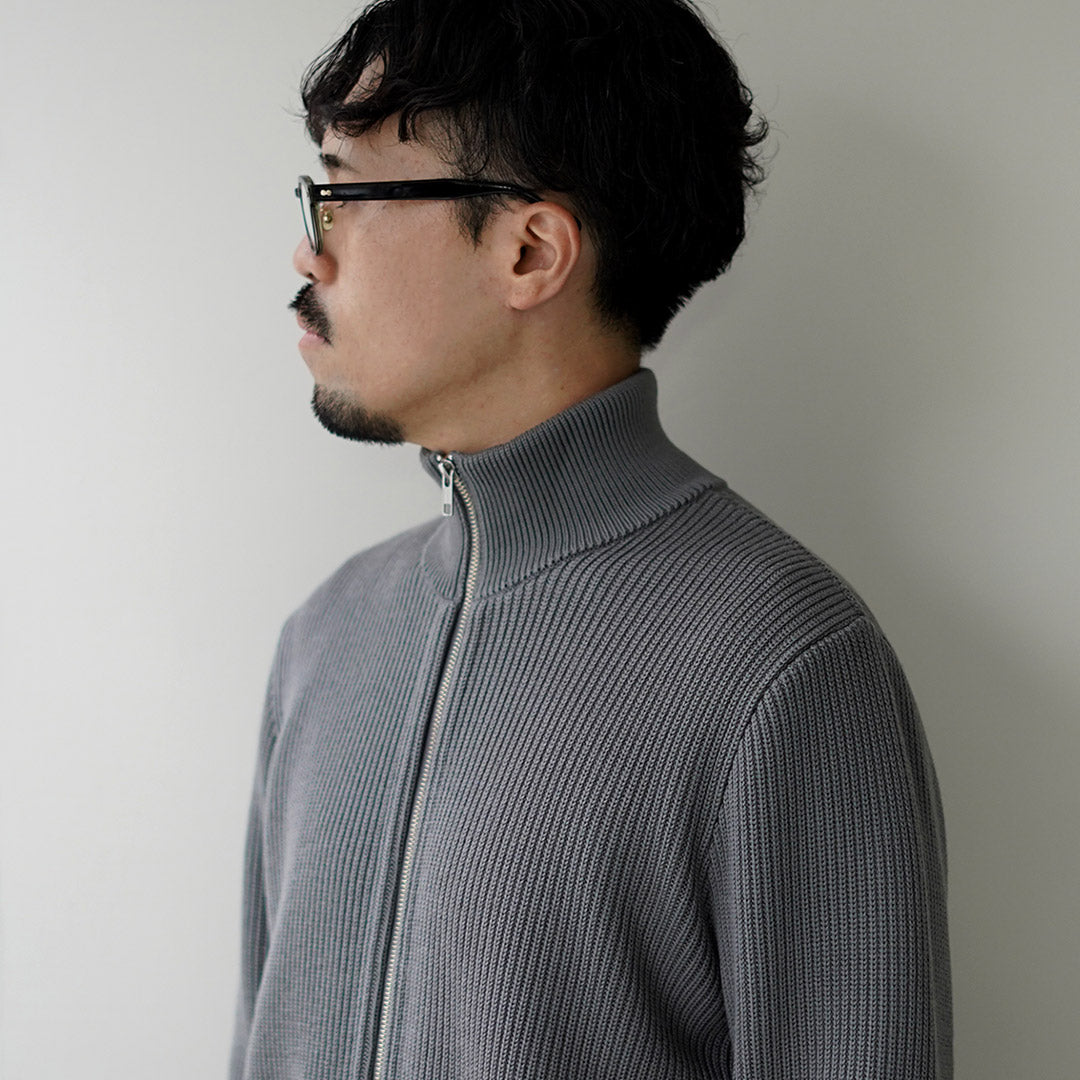 YONETOMI NEW BASIC / 超细羊毛罗纹针织外套