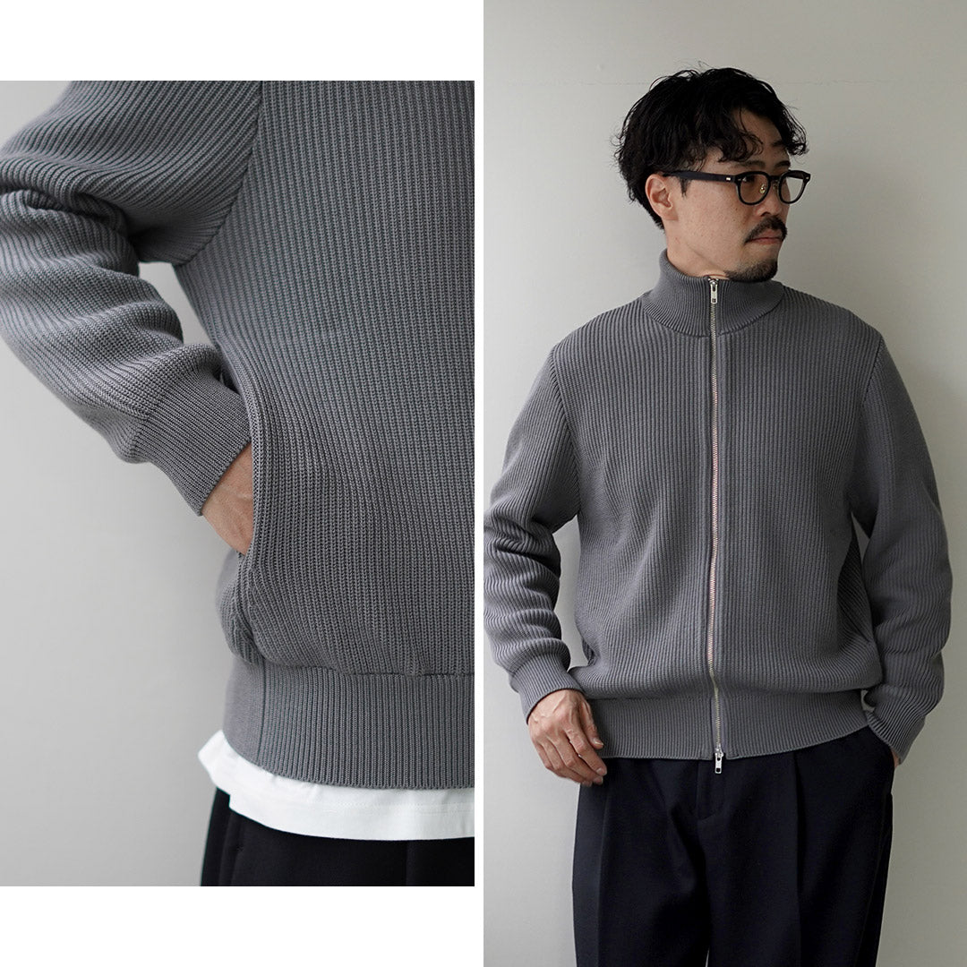 YONETOMI NEW BASIC / 超细羊毛罗纹针织外套