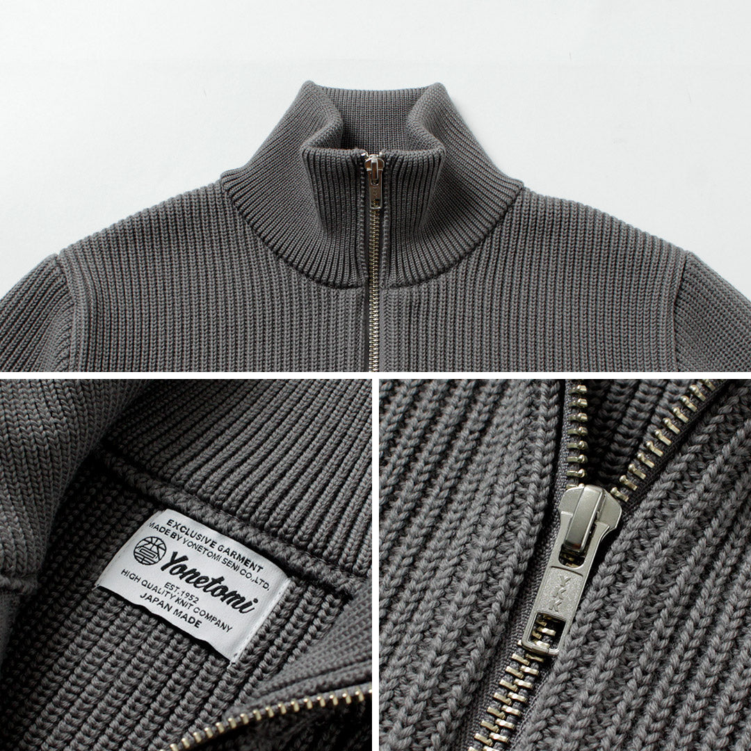 YONETOMI NEW BASIC / 超细羊毛罗纹针织外套