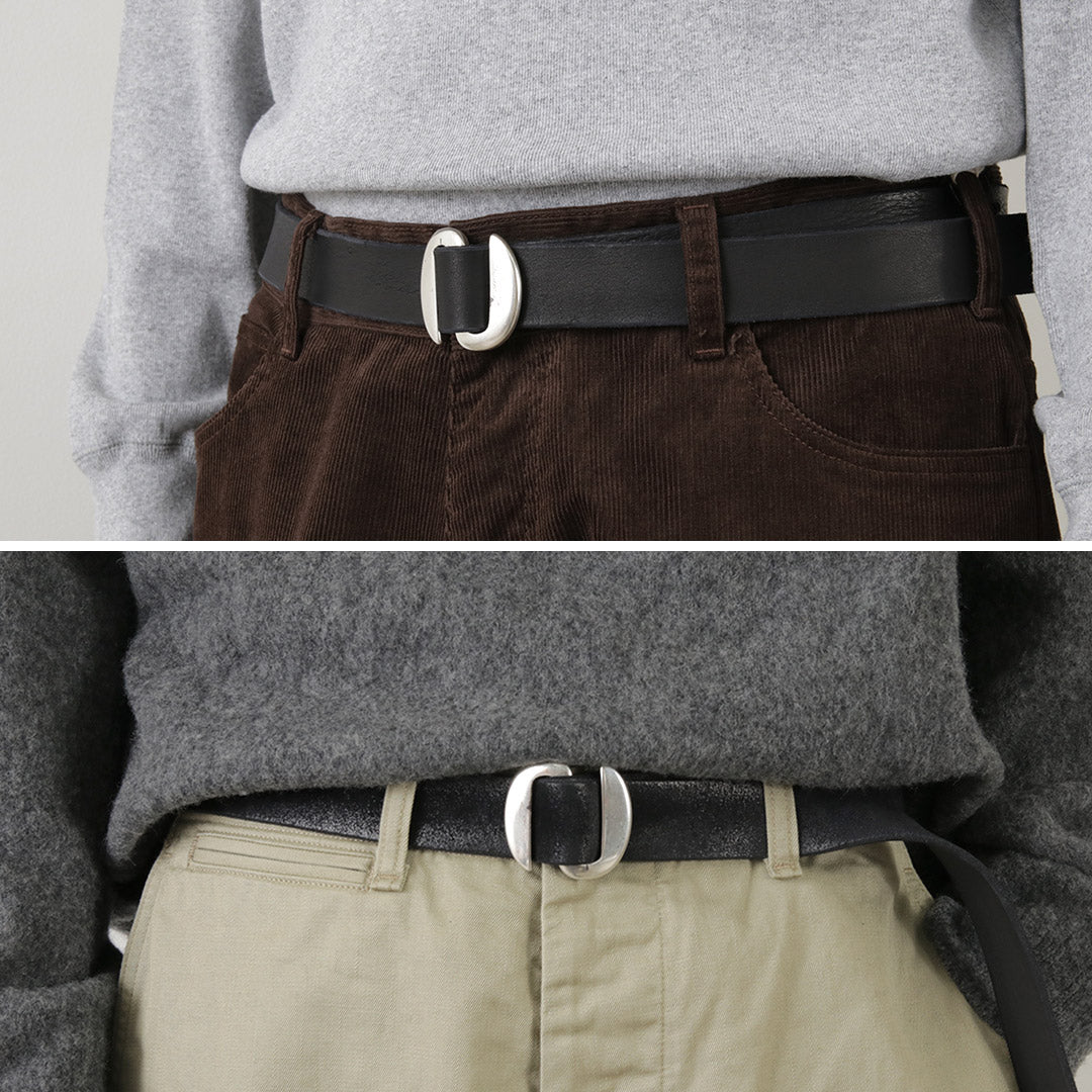 ORCIANI / Hunting Double Suede and Leather Belt S-Buckle