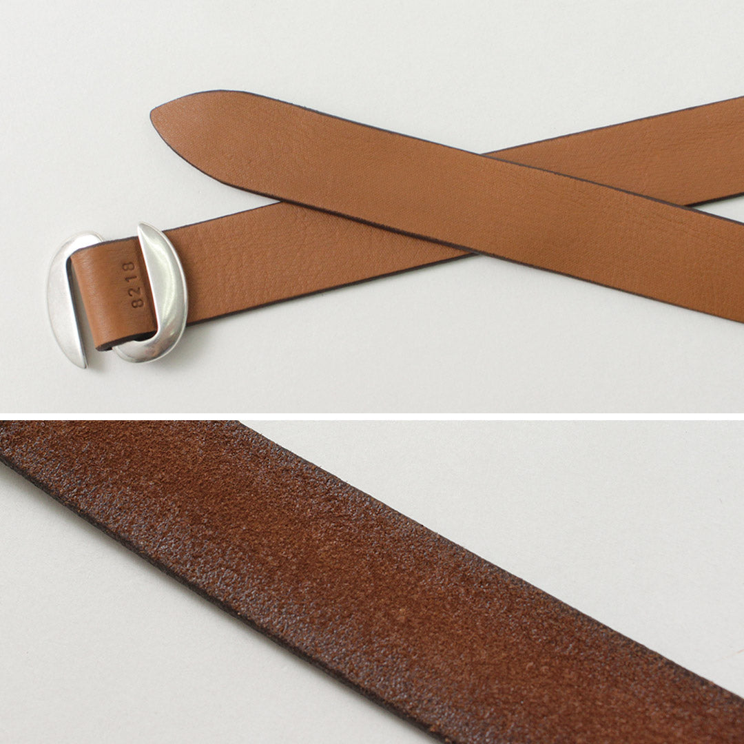 ORCIANI / Hunting Double Suede and Leather Belt S-Buckle