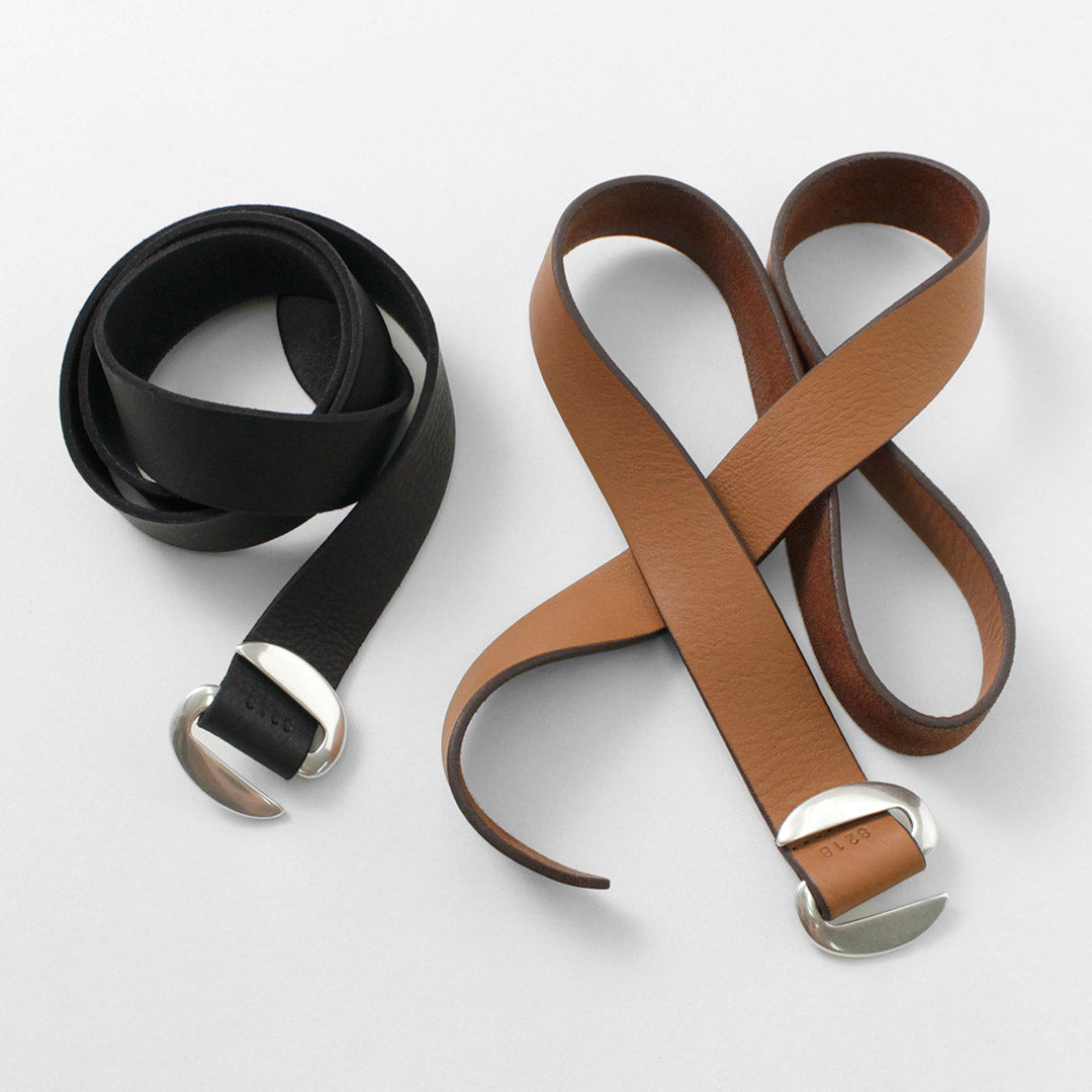 ORCIANI / Hunting Double Suede and Leather Belt S-Buckle