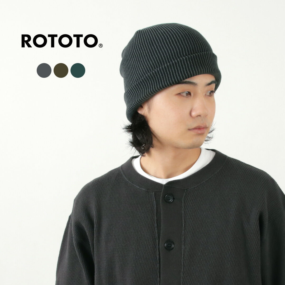 ROTOTO / Super soft 2-way beanie Stripe