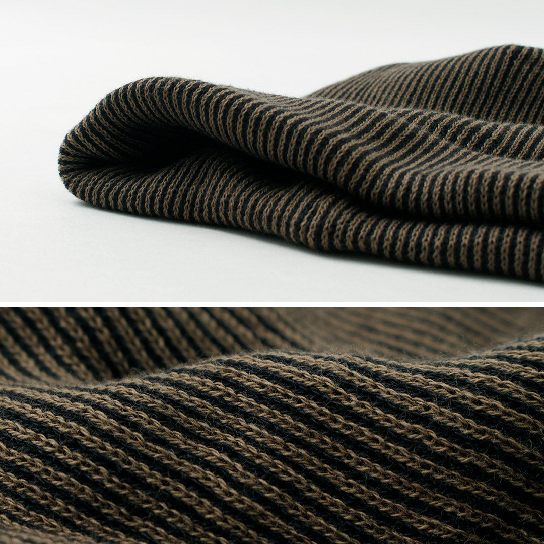 ROTOTO / Super soft 2-way beanie Stripe