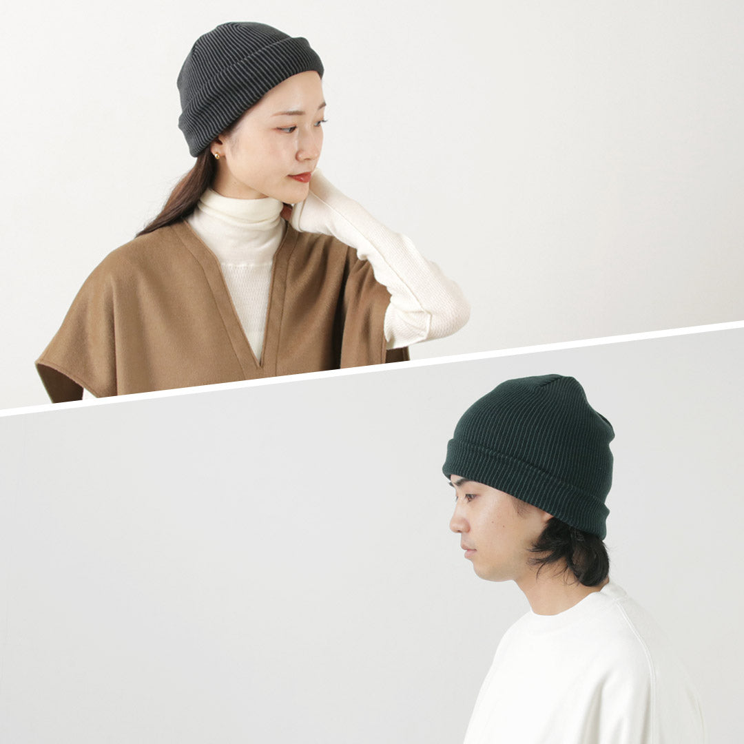 ROTOTO / Super soft 2-way beanie Stripe