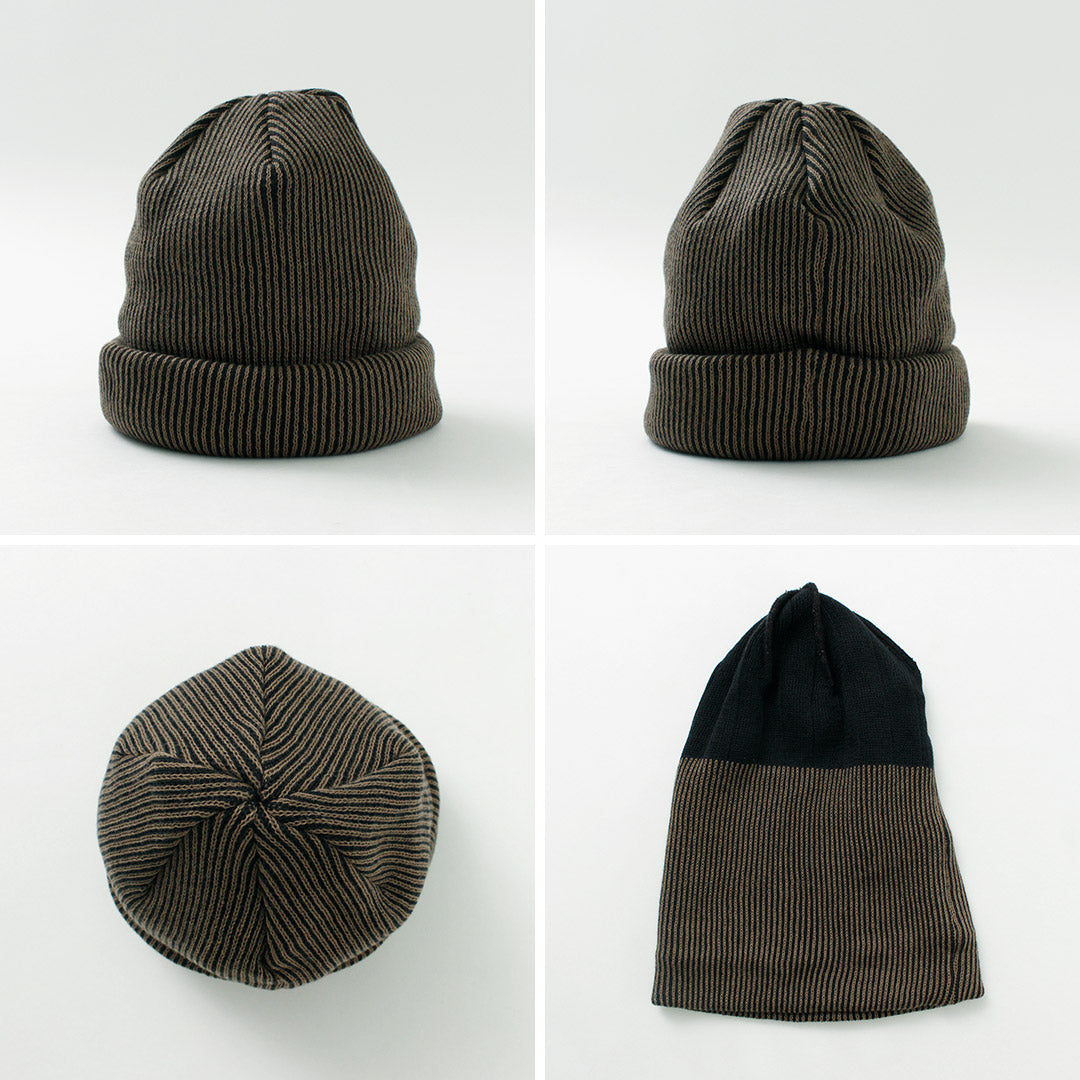 ROTOTO / Super soft 2-way beanie Stripe