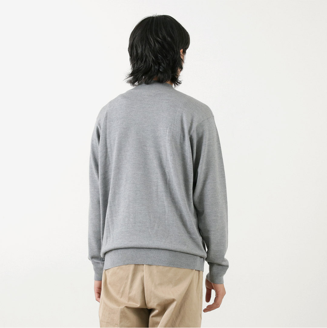 John Smedley / Merino Wool 24 GAUGE MOCK COUT TRICH