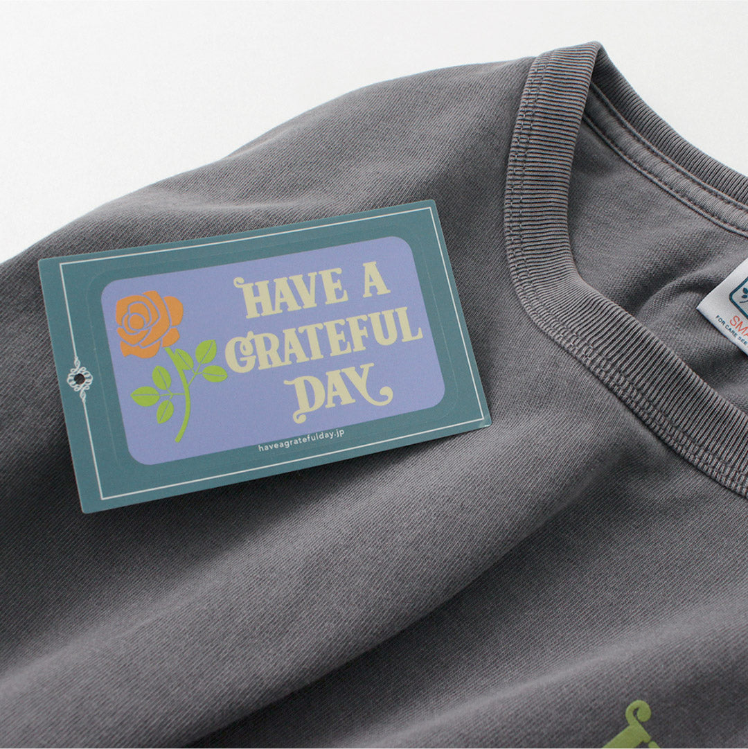 HAVE A GRATEFUL DAY / Tulip & Logo Long Sleeve T-shirt