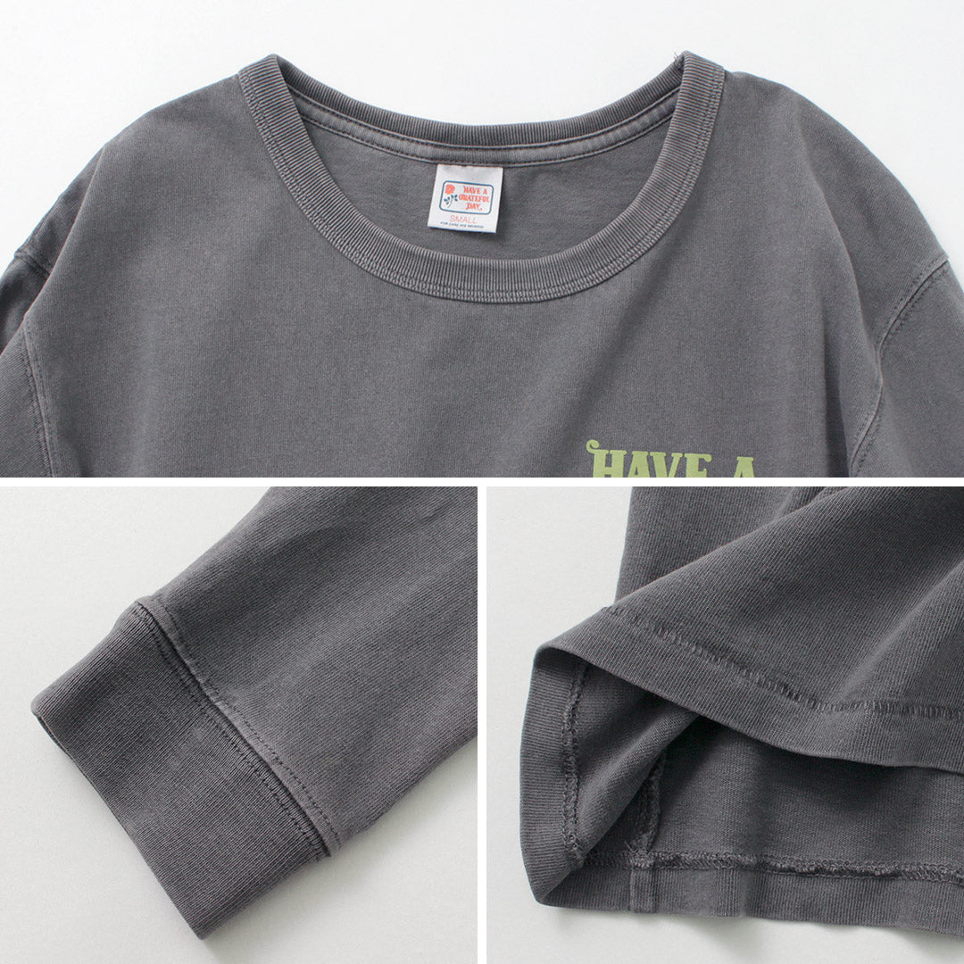 HAVE A GRATEFUL DAY / Tulip & Logo Long Sleeve T-shirt