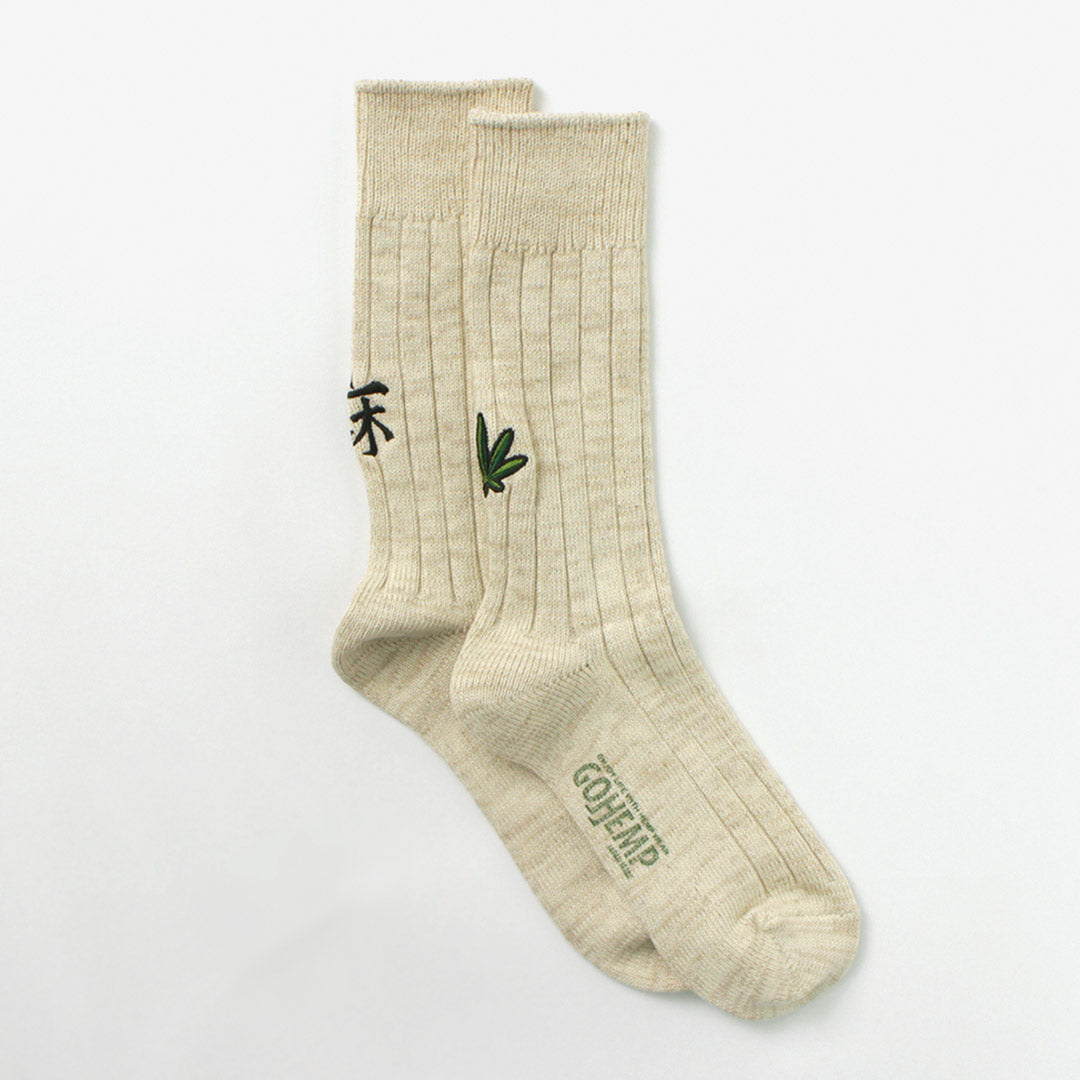 GOHEMP / SOUVENIR Emblem Crew Socks