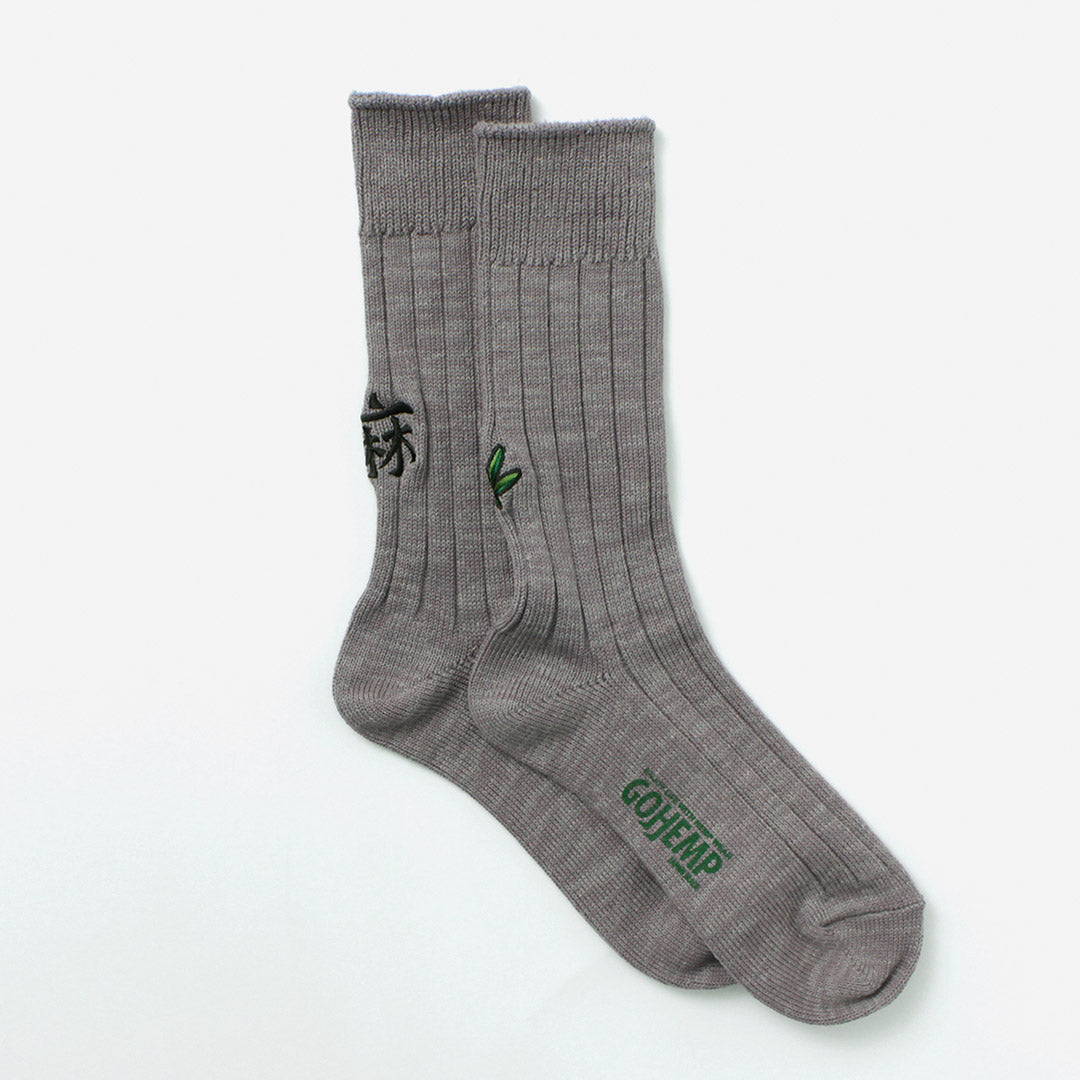 GOHEMP / SOUVENIR Emblem Crew Socks