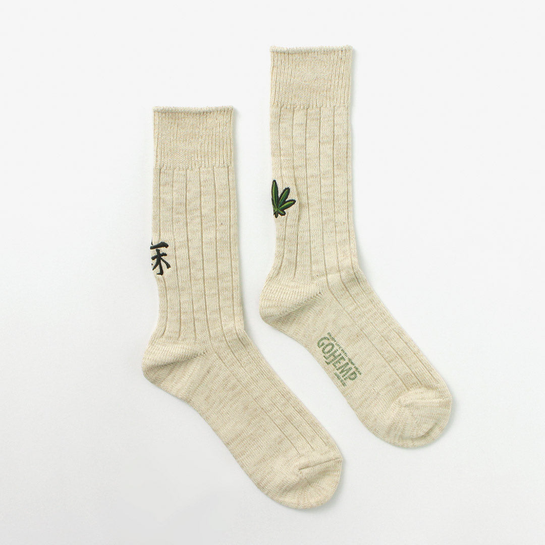 GOHEMP / SOUVENIR Emblem Crew Socks