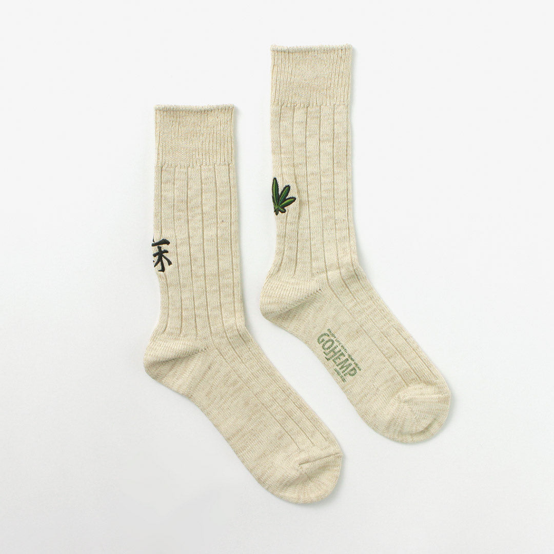 GOHEMP / Souvenir Emblem Crew Socks