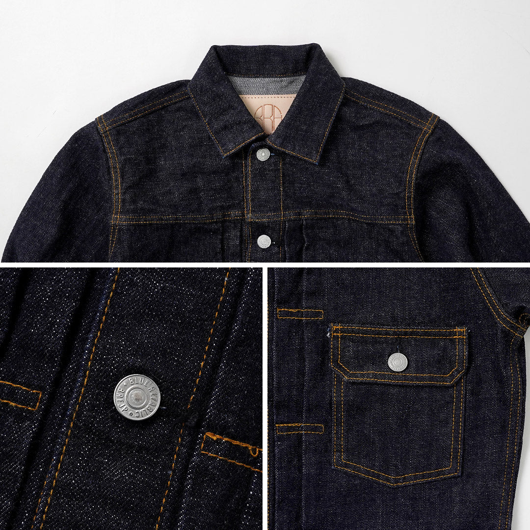 Blue refabric / 17oz Selvedge Monster Denim Jacket Type 2