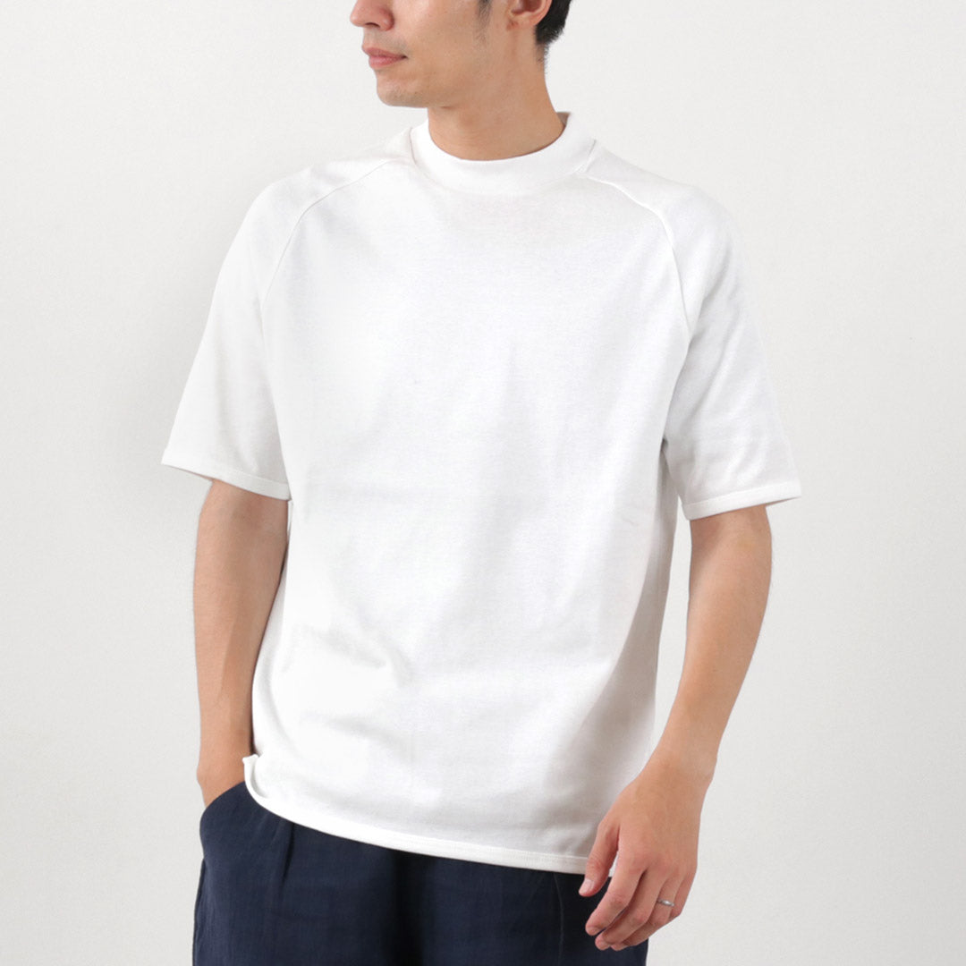 Re fait à Tokyo Japan / Perfect Inner Giza Mock Neck Half Mancheve T-shirt