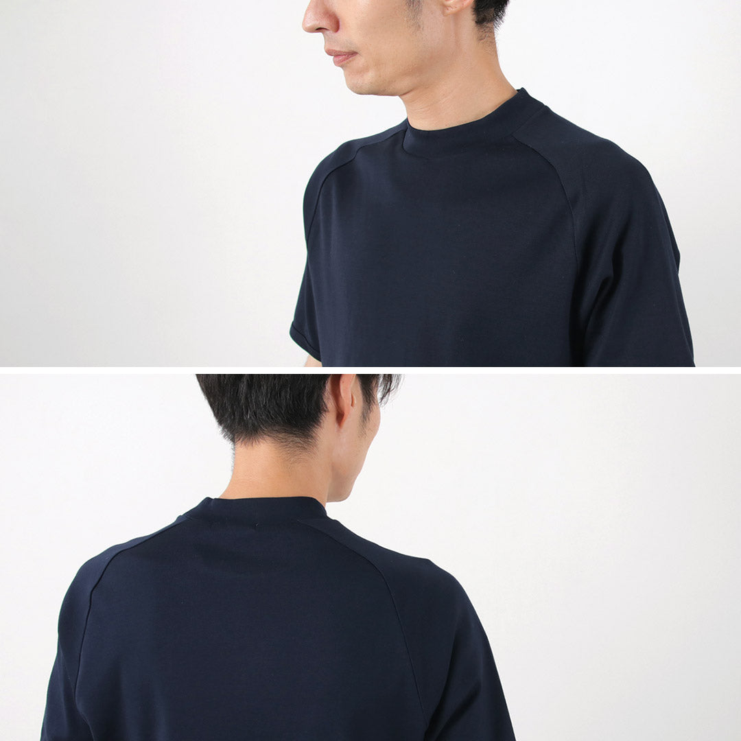 Re fait à Tokyo Japan / Perfect Inner Giza Mock Neck Half Mancheve T-shirt