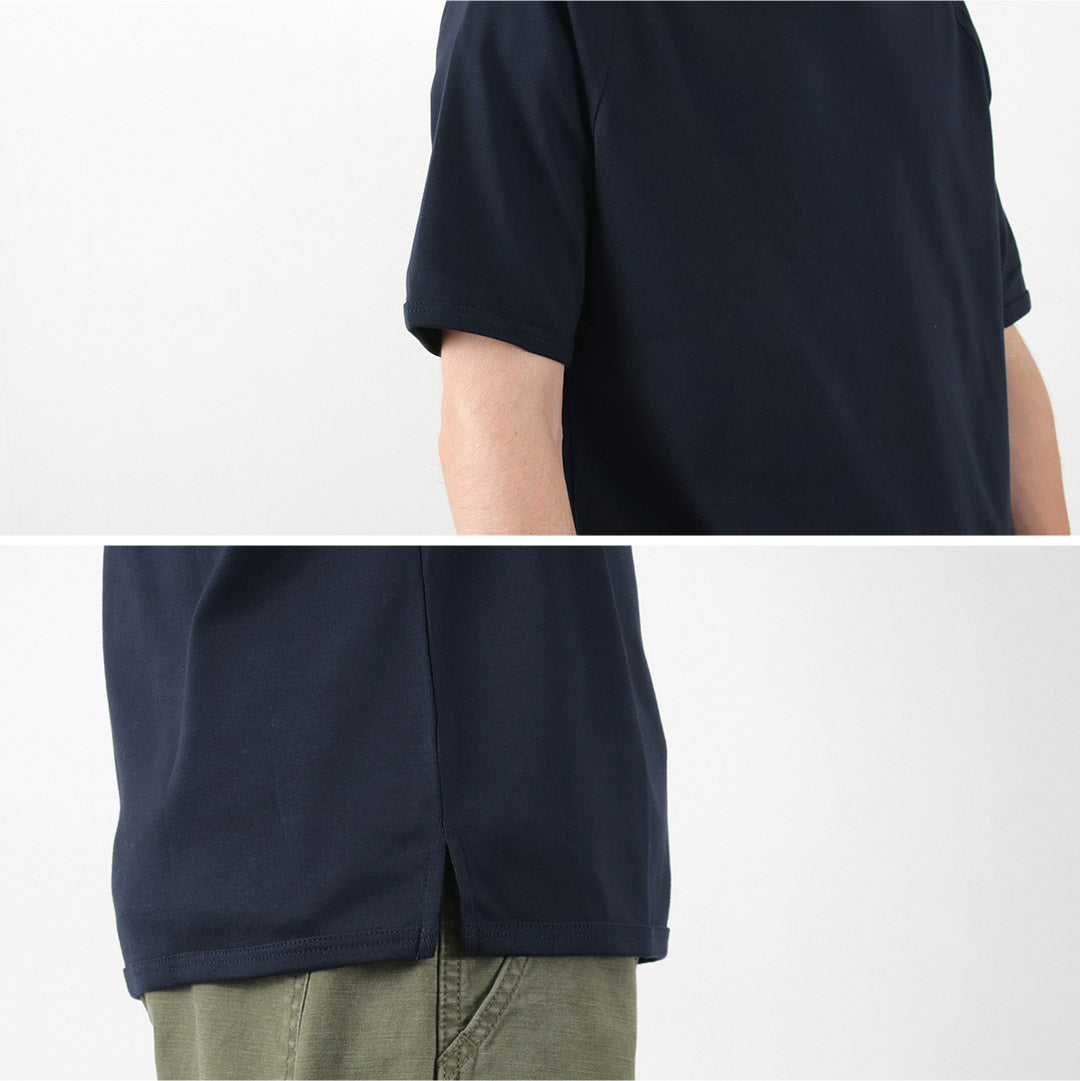 Re fait à Tokyo Japan / Perfect Inner Giza Mock Neck Half Mancheve T-shirt