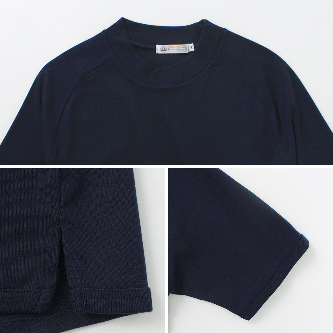 Re fait à Tokyo Japan / Perfect Inner Giza Mock Neck Half Mancheve T-shirt