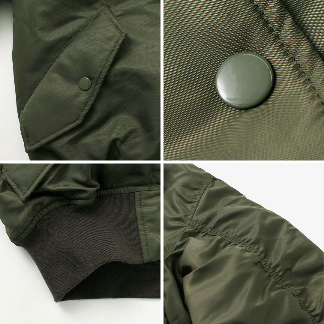 Veste de vol en nylon supérieur Khaki / MA-1