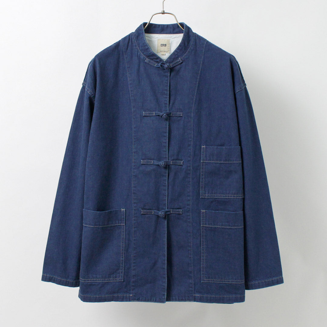 FOB FACTORY / F2435 Denim Kung Fu Veste