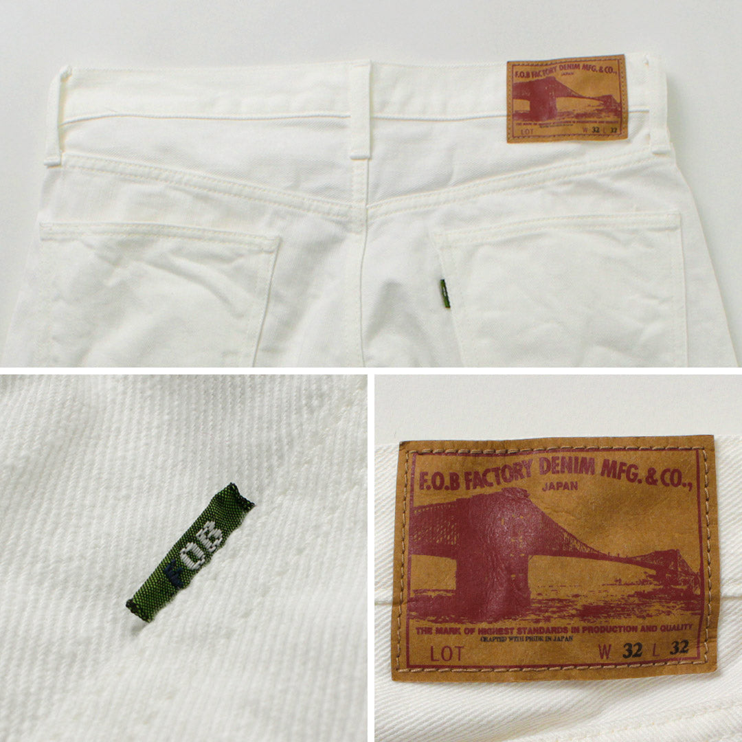 FOB FACTORY / F1153 White Denim 60 Twill 5P