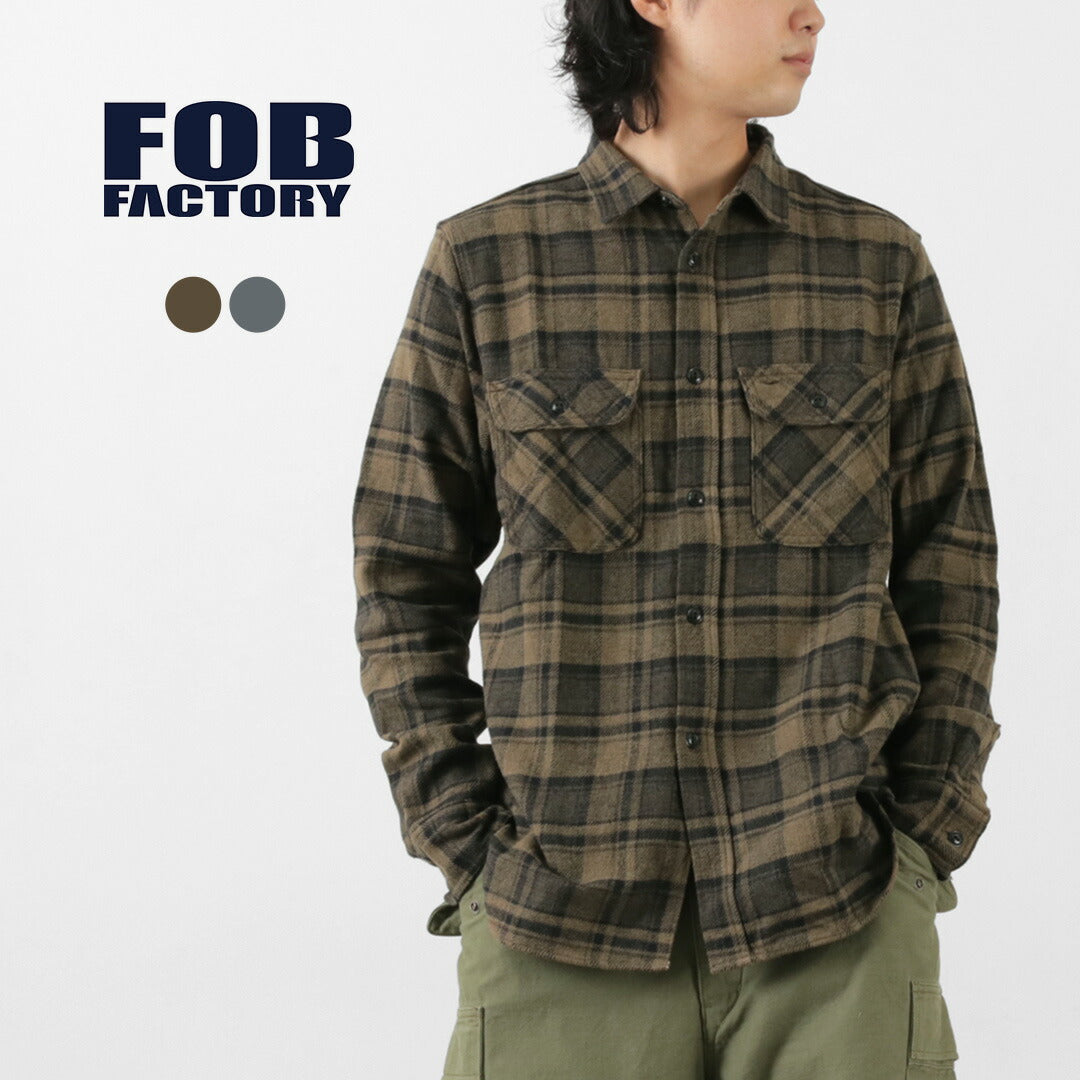 FOB FACTORY / F3497 Nel check work shirt