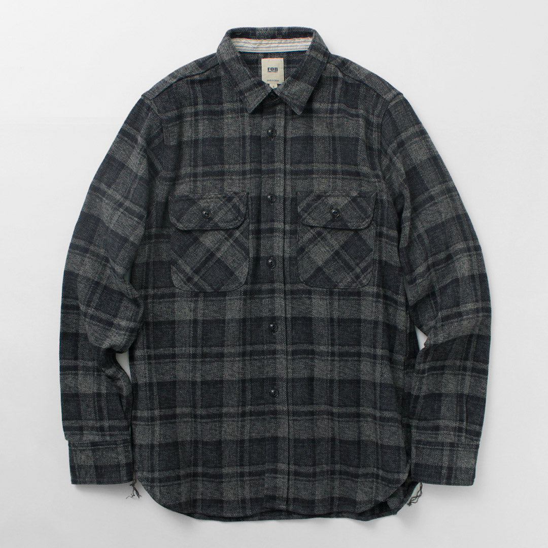 FOB Factory / F3497 NEL Check Work Work Shirt