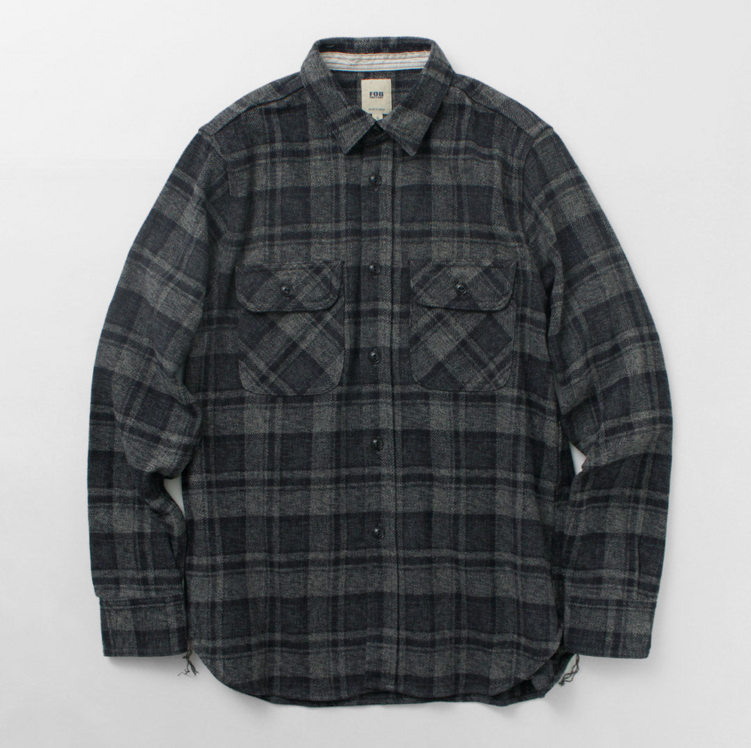 FOB Factory / F3497 NEL Check Work Work Shirt