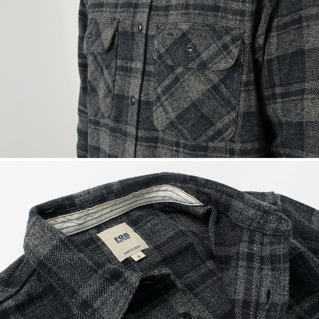 FOB Factory / F3497 NEL Check Work Work Shirt