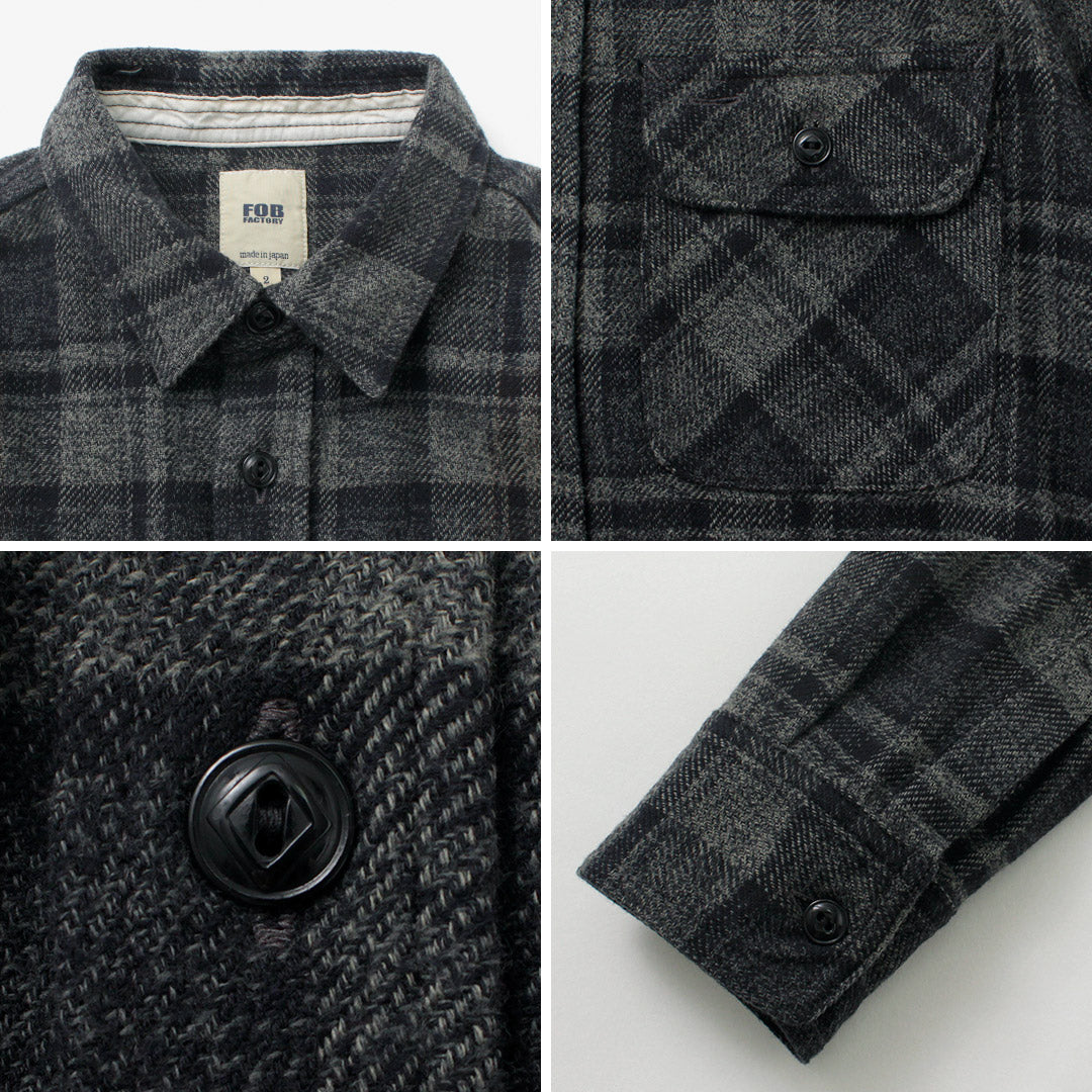 FOB FACTORY / F3497 Nel check work shirt