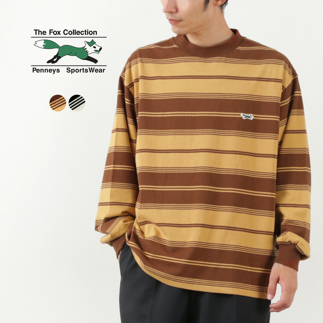 THE FOX / Fox Striped Crew Neck Long Sleeve T-Shirt