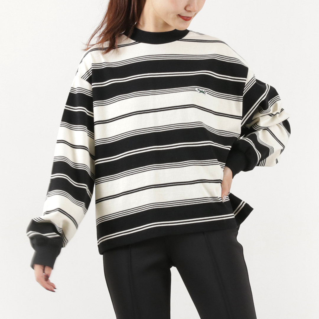 THE FOX / Fox Striped Crew Neck Long Sleeve T-Shirt