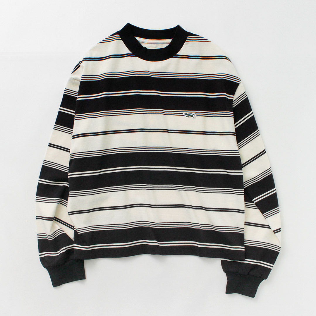 THE FOX / Fox Striped Crew Neck Long Sleeve T-Shirt