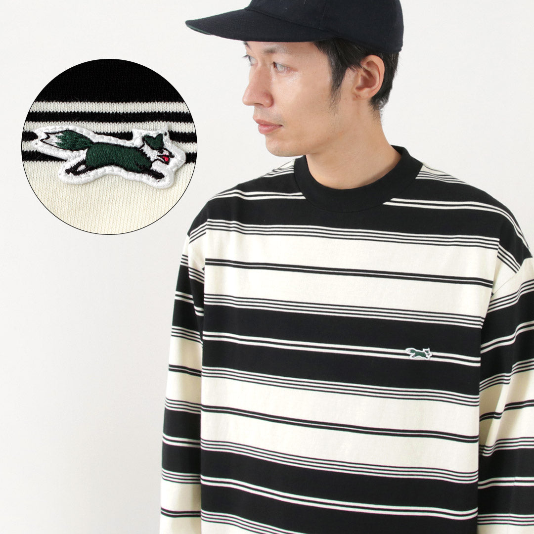 THE FOX / Fox Striped Crew Neck Long Sleeve T-Shirt