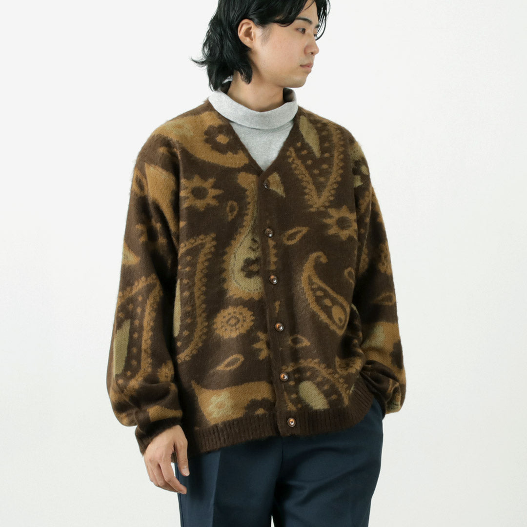 TOWN CRAFT / Vintage Pattern Shaggy Cardigan