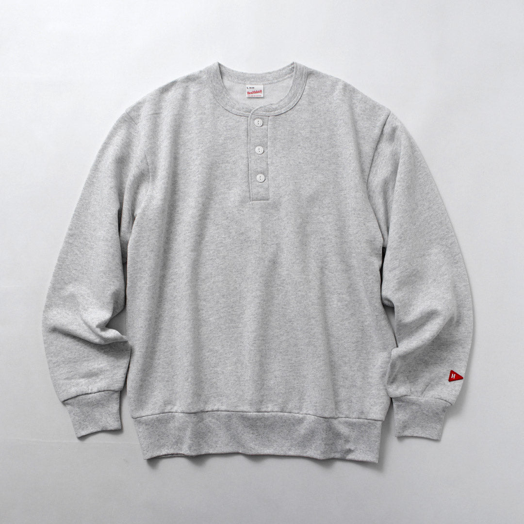 Sweat-shirt Healthknit / Classic Henley Neck Long Mancheve