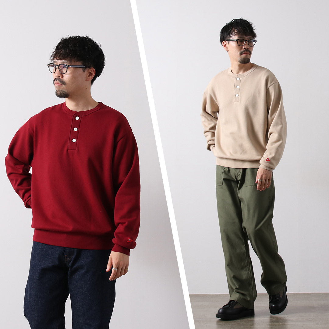 Sweat-shirt Healthknit / Classic Henley Neck Long Mancheve